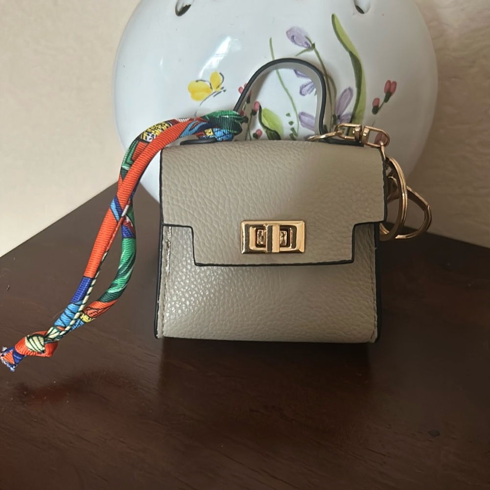 Taupe Fashion AirPods holder Key Bag Charm